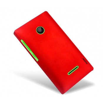 Пластиковый матовый непрозрачный чехол для Microsoft Lumia 532 Красный