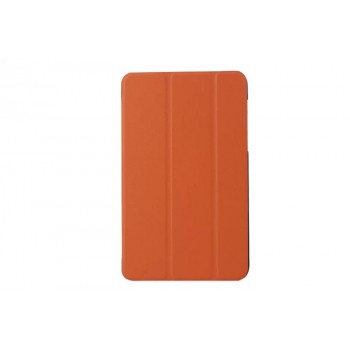Чехол флип подставка сегментарный на пластиковой основе для Acer Iconia Tab 8W Оранжевый