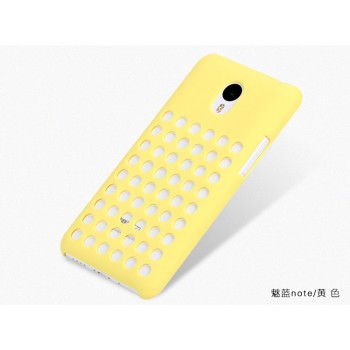 Пластиковый дизайнерский чехол с отверстиями для Meizu M1 Note Желтый