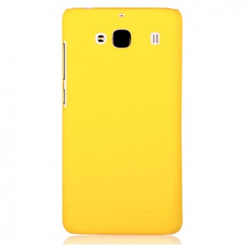 Пластиковый матовый непрозрачный чехол для Xiaomi RedMi 2 Желтый