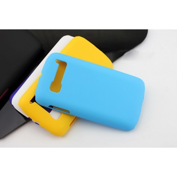 Пластиковый матовый непрозрачный чехол для Alcatel One Touch Pop C5 Голубой