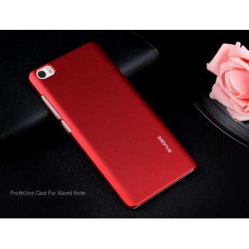 Пластиковый непрозрачный Металлик чехол для Xiaomi Mi Note Красный
