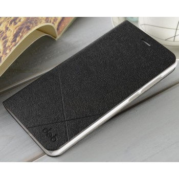 Текстурный флип чехол на пластиковой основе для Xiaomi Mi Note Черный