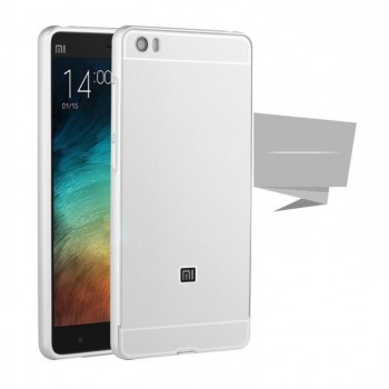 Двухкомпонентный чехол с металлическим бампером и поликарбонатной накладкой для Xiaomi Mi Note Белый