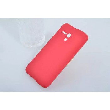 Пластиковый матовый непрозрачный чехол для Alcatel One Touch Pop D5 Красный