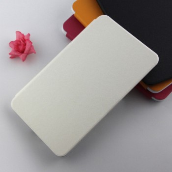 Чехол флип подставка текстурный на силиконовой основе и присоске для планшета Alcatel OneTouch POP 8 Белый