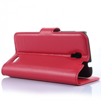 Чехол портмоне подставка с защелкой для Alcatel One Touch Pop 2 (4.5) Красный