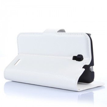 Чехол портмоне подставка с защелкой для Alcatel One Touch Pop 2 (4.5) Белый