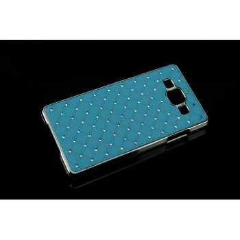 Пластиковый чехол со стразами для Samsung Galaxy A5 Голубой