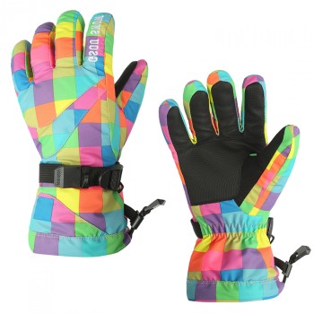 Водонепроницаемые ветрозащитные сенсорные (полноладонные) горнолыжные перчатки с ремешком размер S 