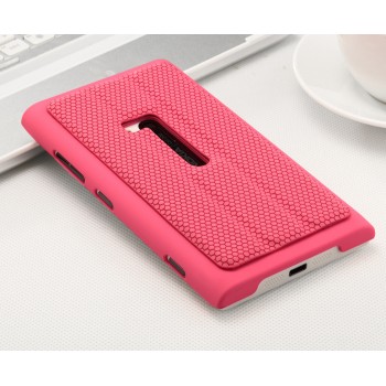 Текстурный чехол подставка для Nokia Lumia 920 Розовый