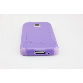 Двухкомпонентный нескользящий силиконовый чехол повышенной степени защиты для Samsung Galaxy S5 Mini Фиолетовый