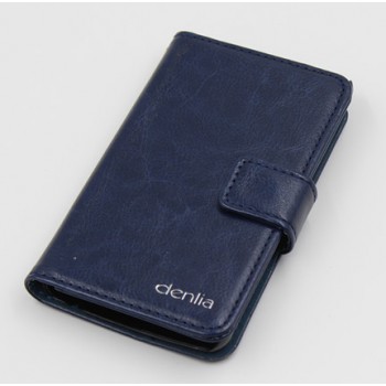 Чехол портмоне подставка с защелкой для Sony Xperia E4 Синий