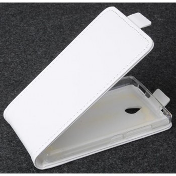 Чехол вертикальная книжка на силиконовой основе с магнитной застежкой для Nokia X2 Белый