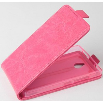 Чехол вертикальная книжка на силиконовой основе с магнитной застежкой для Nokia X2 Розовый