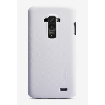 Пластиковый матовый текстурный чехол для LG G Flex 2 Белый