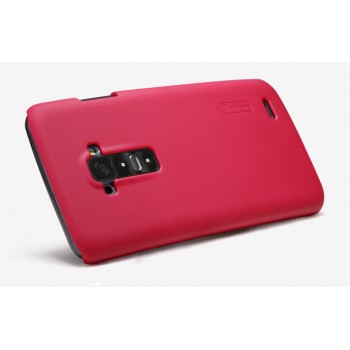 Пластиковый матовый текстурный чехол для LG G Flex 2 Красный