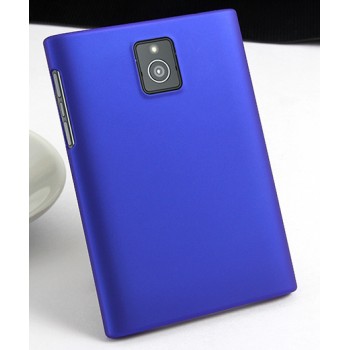 Пластиковый матовый непрозрачный чехол для Blackberry Passport Синий