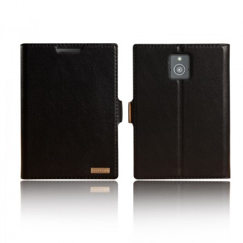Чехол флип подставка с защелкой для Blackberry Passport Черный