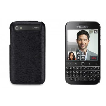 Кожаный чехол накладка (нат. кожа) для Blackberry Classic