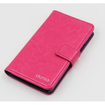 Чехол портмоне подставка с защелкой для LG Joy Розовый