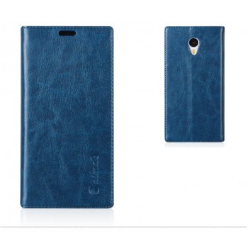 Кожаный чехол подставка для Meizu M1 Note Синий