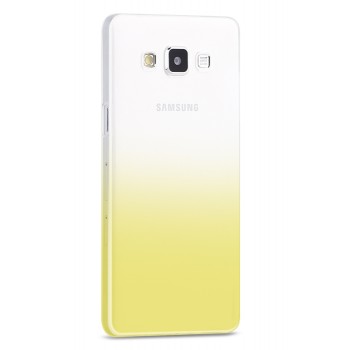 Силиконовый матовый градиентный чехол для Samsung Galaxy A7 Желтый