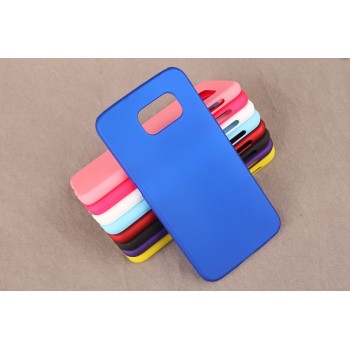 Пластиковый матовый непрозрачный чехол для Samsung Galaxy S6 Синий