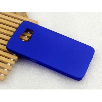 Пластиковый матовый металлик чехол для Samsung Galaxy S6 Синий