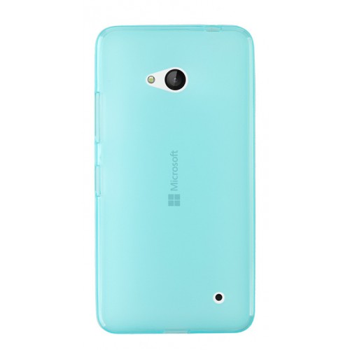 Силиконовый матовый полупрозрачный чехол для Microsoft Lumia 640, цвет Голубой