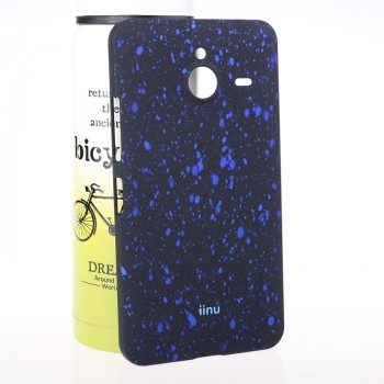 Пластиковый матовый дизайнерский чехол с голографическим принтом Звезды для Microsoft Lumia 640 XL Синий