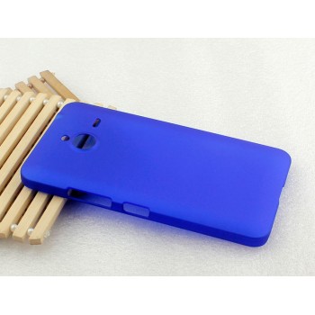 Пластиковый матовый непрозрачный чехол для Microsoft Lumia 640 XL Синий