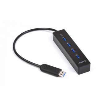 Хаб USB 3.0 OTG для подключения 4-х периферийных USB устройств Черный