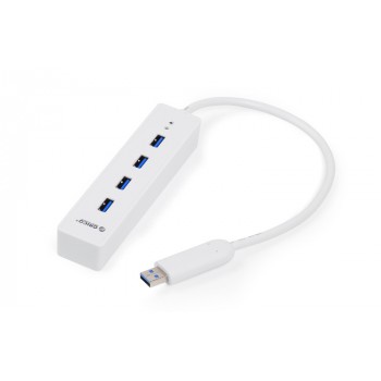 Хаб USB 3.0 OTG для подключения 4-х периферийных USB устройств Белый