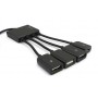 Хаб MicroUSB-USB OTG для подключения 4-х периферийных USB устройств