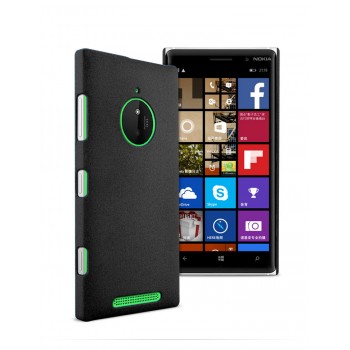 Пластиковый матовый чехол с повышенной шероховатостью для Nokia Lumia 830 Черный