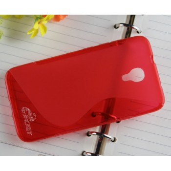 Силиконовый S чехол для Alcatel One Touch Idol 2 S Красный