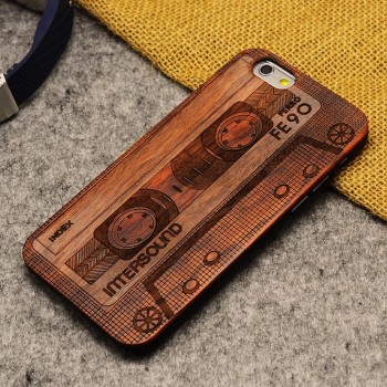 Эксклюзивный деревянный чехол накладка с лазерной художественной гравировкой для Iphone 6 