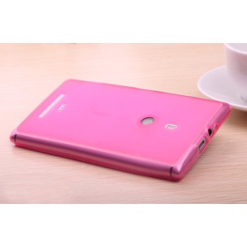 Силиконовый полупрозрачный чехол для Nokia Lumia 1320 Розовый