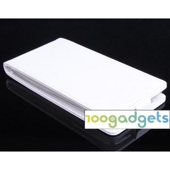 Чехол вертикальная книжка на силиконовой основе с магнитной застежкой для Asus Zenfone 2 Белый