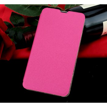 Чехол флип-подставка на пластиковой основе и присоске текстура Песок для Nokia Lumia 1320 Пурпурный