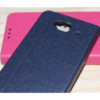 Чехол флип подставка с внутренним карманом для Alcatel One Touch Idol Mini Синий