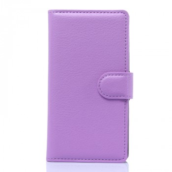 Чехол портмоне подставка с защелкой на пластиковой основе для ZTE Blade G Lux Фиолетовый