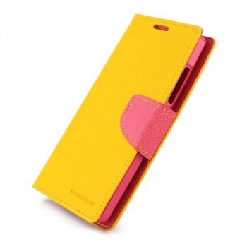 Дизайнерский чехол портмоне подставка с защелкой для Nokia XL Желтый