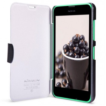 Текстурный чехол флип с дизайнерской застежкой для Nokia Lumia 630/635 Черный
