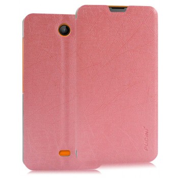 Текстурный чехол флип подставка на присоске для Microsoft Lumia 430 Dual SIM Пурпурный