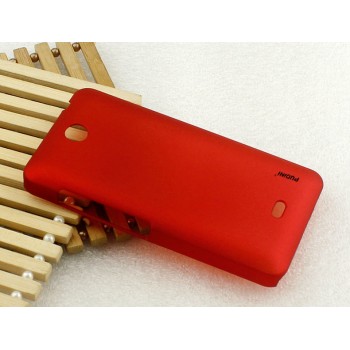Пластиковый матовый чехол для Microsoft Lumia 430 Dual SIM Красный