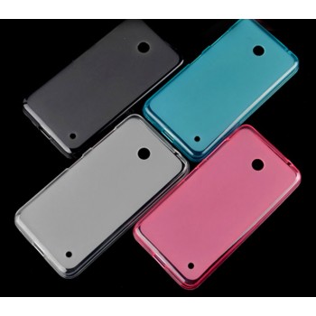 Полупрозрачный силиконовый чехол для Nokia Lumia 630 Розовый
