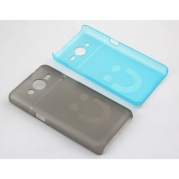 Пластиковый матовый полупрозрачный дизайнерский чехол Smile для Samsung Galaxy Core 2
