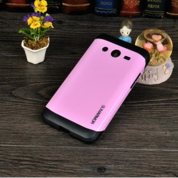 Двухкомпонентный гибридный чехол силикон/поликарбонат для Samsung Galaxy Core 2 Розовый
